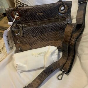 Hammitt Tony Sm in Java Snake NWT, adjustable Crossbody Strap & Dust Bag